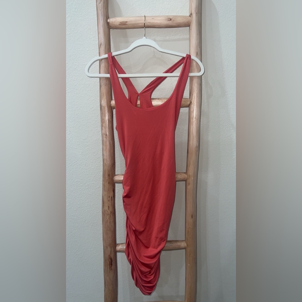 Slinky scrunch sleeveless dress